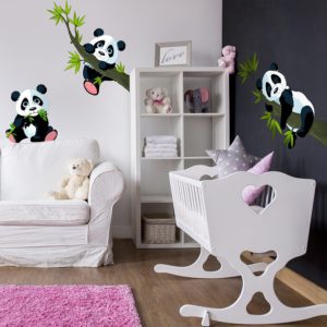 Wandtattoo Pandabären Babyzimmer
