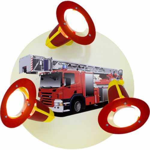 Kinderzimmerlampe Feuerwehrauto